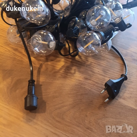Външни LED лампички G40, 46+3 крушки, IP45, за градина и парти декорация, снимка 9 - Лед осветление - 52638155