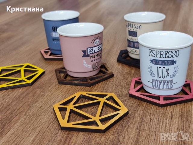 Дървени подложки за чаши