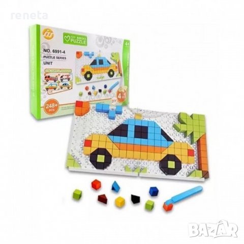 Детска игра, Мозайка, Автомобилите, 248 части, снимка 3 - Конструктори - 36693096