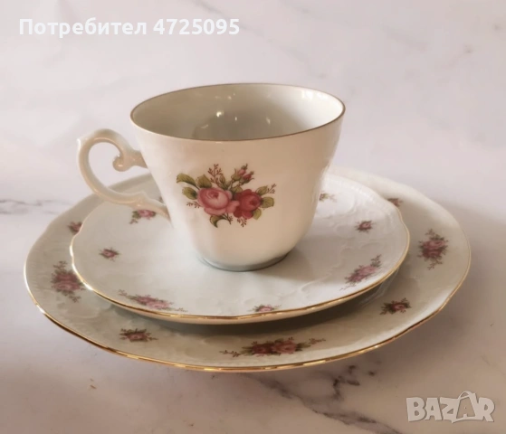 Троен порцеланов сет