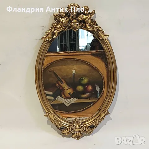 Овално декоративно огледало с ангелчета