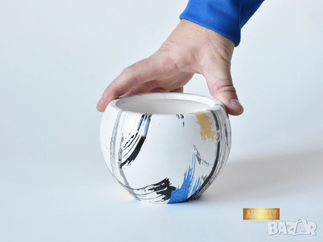  Кашпи за Сукуленти и Цветя /Саксии Изработени от Смола / Подарък за Нов Дом / Цветни Кашпи за Цветя, снимка 9 - Саксии и кашпи - 52412554