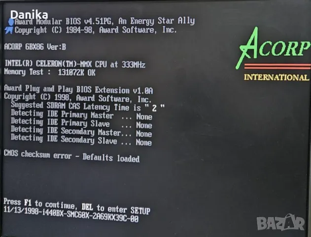 Ретро процесори Intel Celeron 400 и Celeron 333 на Slot 1 - Работят, снимка 3 - Процесори - 49497933