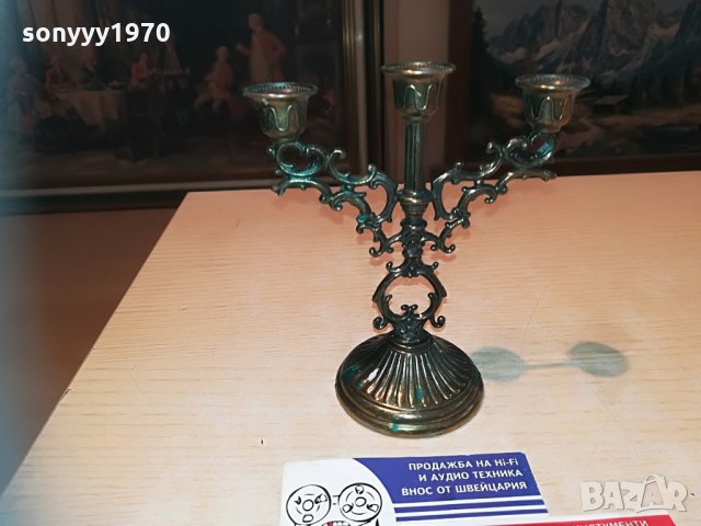 малък и красив свещник в цвят злато-13х12см, снимка 10 - Колекции - 30009376