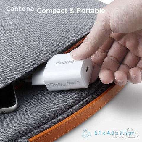 Beikell 20W PD 3.0 USB C бързо зарядно устройство , снимка 7 - Оригинални зарядни - 40052384