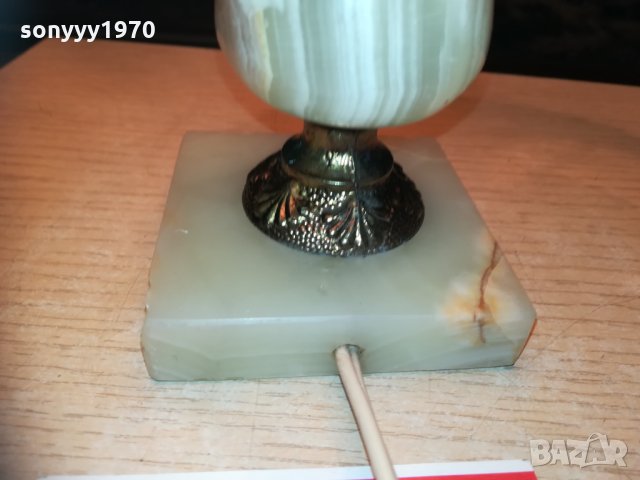 мраморна лампа 35х20см внос франция 1502212107, снимка 5 - Колекции - 31828499