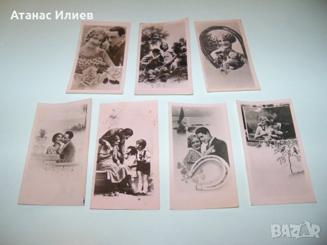 Лот от 7 малки романтични картички от 1941г., снимка 6 - Други ценни предмети - 37199431