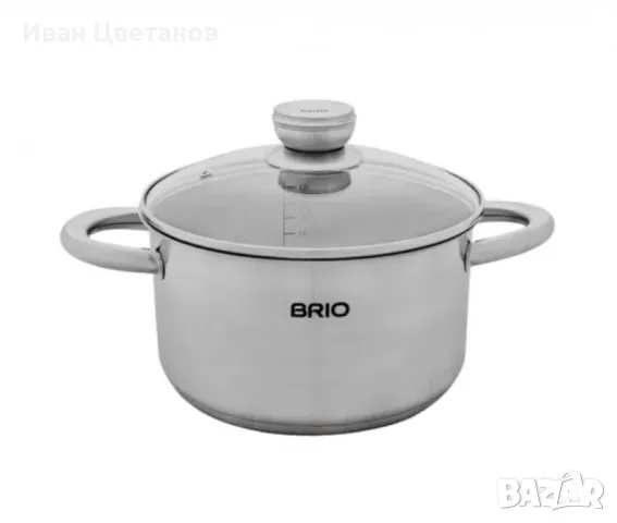 Тенджера Brio Metallica от неръждаема стомана, Ф22см х 11см/4л