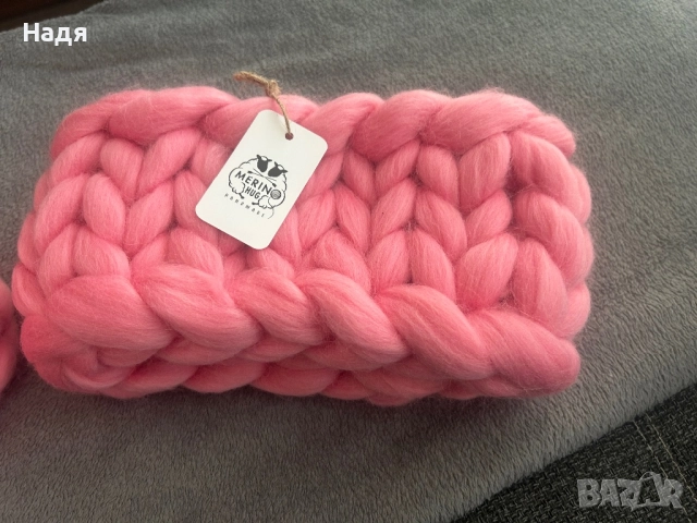 Шапка и шал, нови от Мероно вълна, снимка 3 - Шапки - 52708656