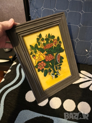 Картина върху стъкло дървена рамка , снимка 2 - Картини - 52255721