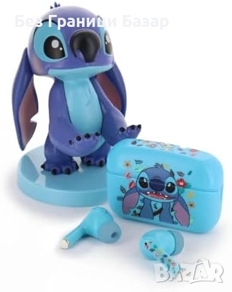 Нови Bluetooth слушалки 28ч плейтайм + Disney Stitch стойка за телефон