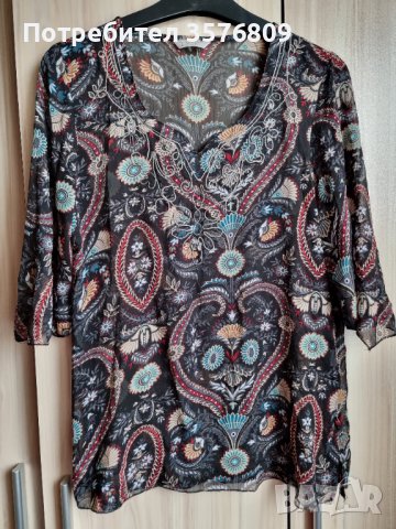 Красива лятна дамска блуза тип туника-прозрачна материя., снимка 6 - Туники - 39572748