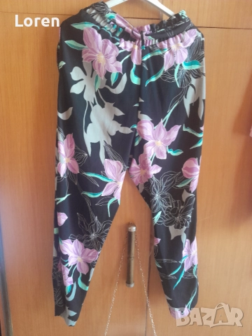 Като нов!Тънък панталон на цветя пролет/лято/есен, снимка 4 - Панталони - 51590051