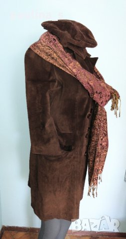 Дамски елегантен блейзър тип манто / преходно палто / от естествен велур "Pauw" design, снимка 6 - Палта, манта - 16208964