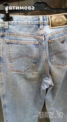 Jeans Armani, denim, 30, оригинален, светлосин, снимка 12 - Дънки - 12907555