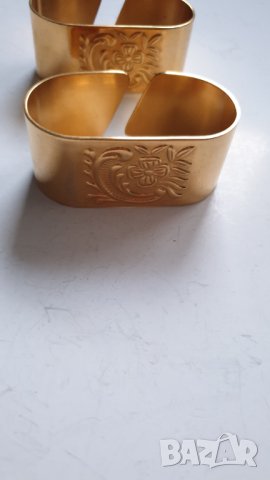Позлатени пръстени за салфетки-2 броя