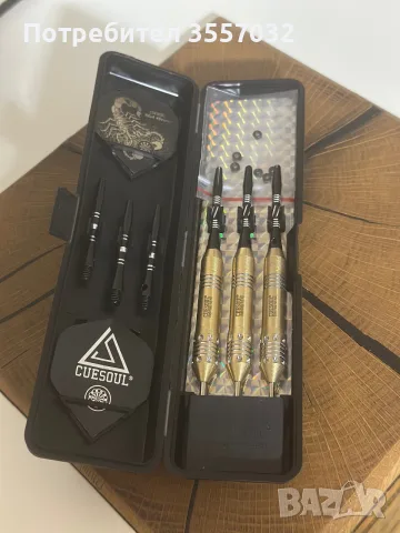 Професионални стрели за дартс CUESOUL Black Scorpion (метален връх), снимка 2 - Дартс - 55879984