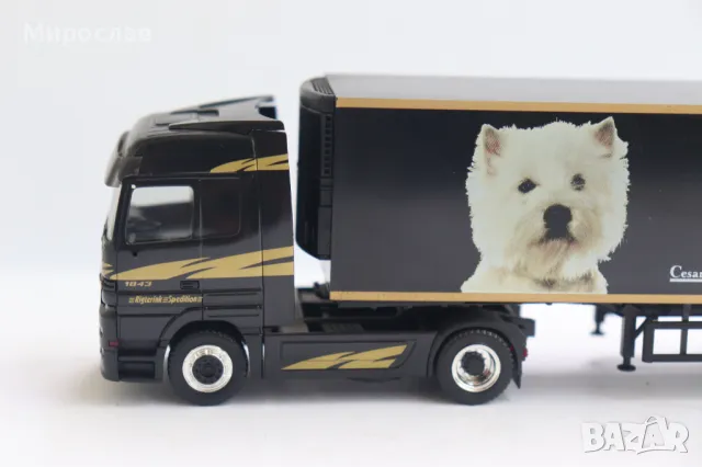 HERPA 1:87 H0 MERCEDES ACTROS КАМИОН TIR МОДЕЛ KОЛИЧКА, снимка 2 - Колекции - 50044701