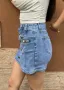 Дънкова пола панталон с копчета, снимка 3