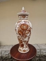 Рядка огромна антикварна колекционерска полска порцеланова ваза с капак , снимка 2