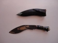 Стар нож кукри рог с кания , снимка 3