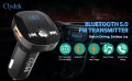 Bluetooth FM адаптер за кола Clydek V5.0/Hand-Free разговори/двойно USB/QC3.0 бързо зареждане/TF, снимка 7
