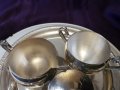 Сервиз за Захар и Мляко 100% Посребрен Антика , снимка 6