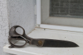 Стара крочшка ножица, снимка 1 - Антикварни и старинни предмети - 44716281