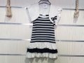 Нова детска моряшка рокля-болеро с ръкави от 9 месеца до 4 годинки