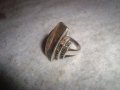 СТАР СРЕБЪРЕН АРТ ПРЪСТЕН СРЕБРО 925 с МАРКАЗИТИ 27560, снимка 8