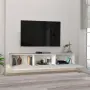 ТВ ШКАФ за телевизор с LED осветление в бял цвят 180×29.5×29.5cm., снимка 5