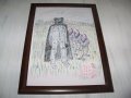 Оригинална рамкирана илюстрация към разказа "Пандемия 2222", снимка 5