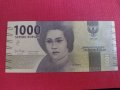 Интересна банкнота 1000 рупий ИНДОНЕЗИЯ перфектно състояние непрегъвана за колекция декорация 28366, снимка 1