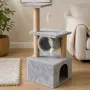 Драскалка за котки XL, 90 см – 4 нива с къщичка, тунел, играчки и сизалови колони., снимка 2