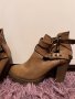 Кафяви боти с платформа, снимка 3
