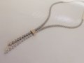 Златно колие с цирконий бяло и жълто злато , снимка 7