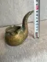 Старинна бронзова лула с орнаменти, снимка 2
