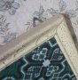 2 бр. бродиран зелен ковьор,  ковьори с рамка и стъкло, снимка 4