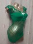 S/M Тъмно зелена еластична рокля на мрежа , снимка 5