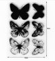 6 вида пеперуда силиконов гумен печат украса бисквитки фондан Scrapbooking, снимка 1 - Други - 31499268