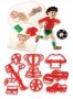 8 бр футбол купа топка пластмасова форма форми сет щампа печат печати резец резци торта фондан, снимка 1 - Форми - 42305488
