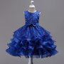 Детска рокля тъмно синя размер 170 Ново.