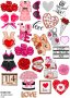 Скрапбук стикери за декорация планер Св. Валентин самозалепващ лист А5 - различни видове, снимка 4