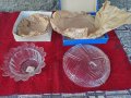 Оловен кристал-купа и чиния от соца НОВИ., снимка 1 - Чинии - 33884782
