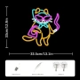 Нова Неонова табела котка LED USB светлина за декорация стена стая дом, снимка 2
