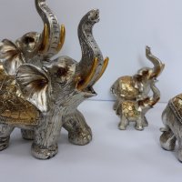 Златни слонове - 5 различни размера.Символ на щастието., снимка 9 - Декорация за дома - 37620313