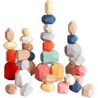 3607 Игра с дървени цветни камъчета за баланс, снимка 18 - Други стоки за дома - 37485079