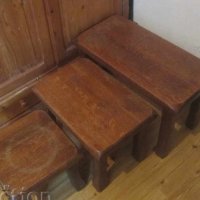 3 масивни дървени маси,  комплект, маса мебел, снимка 2 - Маси - 29591932