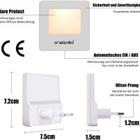 LED нощна светлина със сензор комплект от 2 броя ELN-066, снимка 6 - Друга електроника - 42820471