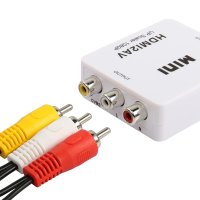 HDMI към RCA AV конвертор адаптер преобразовател на видео и аудио, снимка 4 - Приемници и антени - 44423455